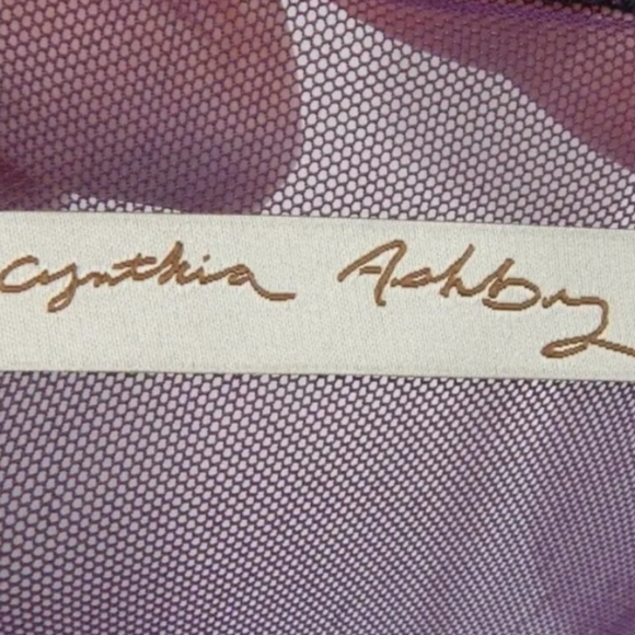 Cynthia Ashby Sheer Mesh Batwing Top - Picture 4 of 6